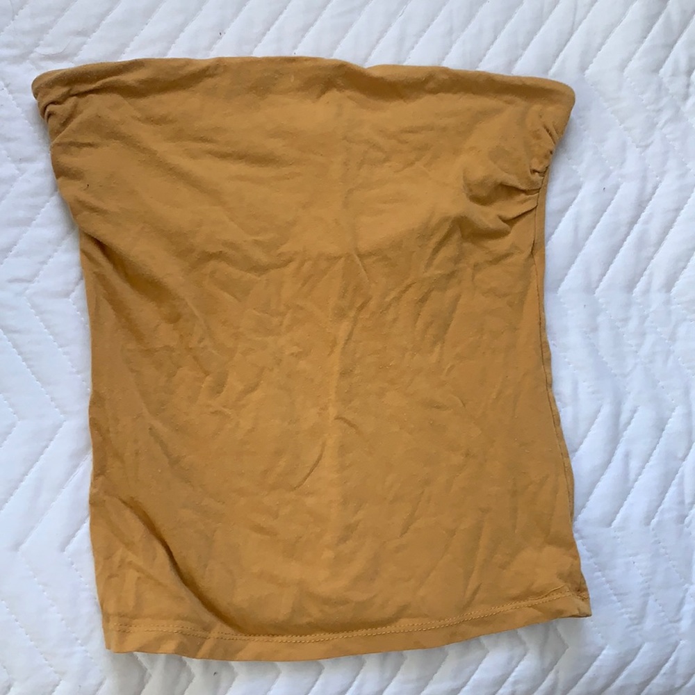 mustard color tube top